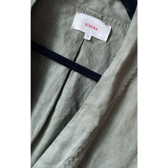 New Xirena Layla  Linen Jacket  Blazer in Mossy Green Size XS - Picture 7 of 8